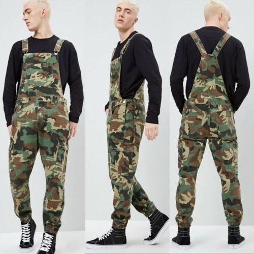 Camo hotsell denim overalls
