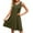 Army Green, variant on Diufon A-Line Dresses for Women Solid Color Dress Mide Dress Lace Patchwork V Neck Sleeveless Dress