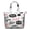 Black, variant on 22 Inch Oversized Travel Bag Lightweight Canvas Weekender Duffel with Multi Pockets, Slogan Print