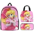 thumbnail image 1 of Mario bros Bowser backpack Princess Peach bag pencil case lunch bag for elementary student., 1 of 4