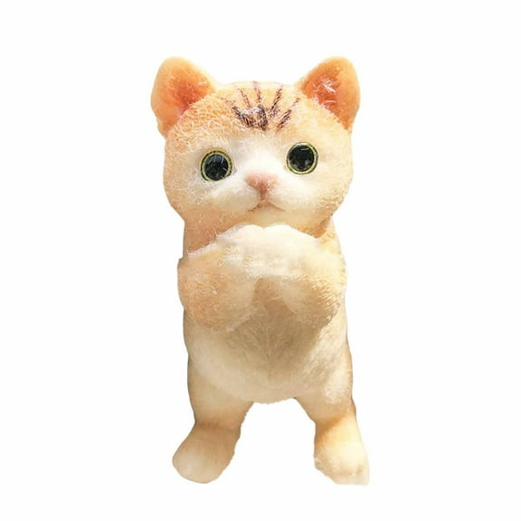 Hand Painted Cat Squishy ToysLarge Cute Ultra Soft Kitty Squeeze Fidget Toys for Stress Relief,Kawaii Squishies Sticky Animal Toys for All(Beige,7.8 Inch)