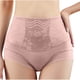 thumbnail image 2 of Puntoco Ropa interior breve para mujer, bragas de cintura alta con encaje de flores de color sólido y gran elasticidad para realzar el abdomen y los glúteos, 2 of 3