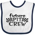 thumbnail image 3 of Inktastic Future Pit Crew Racing Flags Boys or Girls Baby Bib, 3 of 4