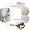 thumbnail image 3 of Abstract Marble Texture Shower Curtain, 72" x 72", Grey White Gradient Gold Crack Art Waterproof Bathroom Curtain Washable Shower Curtain Set with 12 Hooks, 3 of 6