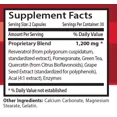 RESVERATROL SUPREME 1200mg red wine extract grape seed capsules 1