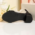 thumbnail image 6 of JAJAHO Girls Princess Dress Shoes Bow Low Heel Sandals Open Toe Hook And Loop Party Wedding Footwear For Little/Big Kids Versatile Shoes, 6 of 8