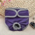 thumbnail image 2 of Pañales reutilizables para perros, pantalones fisiológicos sanitarios de algodón para mascotas, pañales para perros, color rosa, negro, azul, morado, 4 unidades, 2 of 5