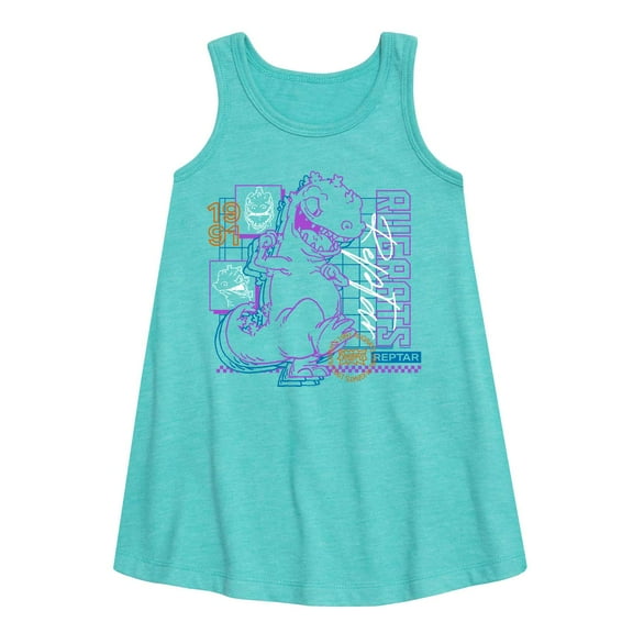 Rugrats - Reptar Grid - Toddler and Youth Girls A-line Dress