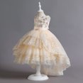 thumbnail image 2 of KAWELL Robe Hi-lo en Tulle pour Demoiselles d'Honneur, Princesse, Anniversaire, Concours, Fête, Formelle, Communion, Soirée, Danse, Robe de Bal, 2 of 5