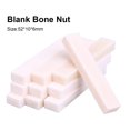 thumbnail image 3 of 3PCS Guitar Blank Bone Nuts For Electric Bass Guitar Mandolin Banjo Ukulele 52x6x10mm Portable, 3 of 6