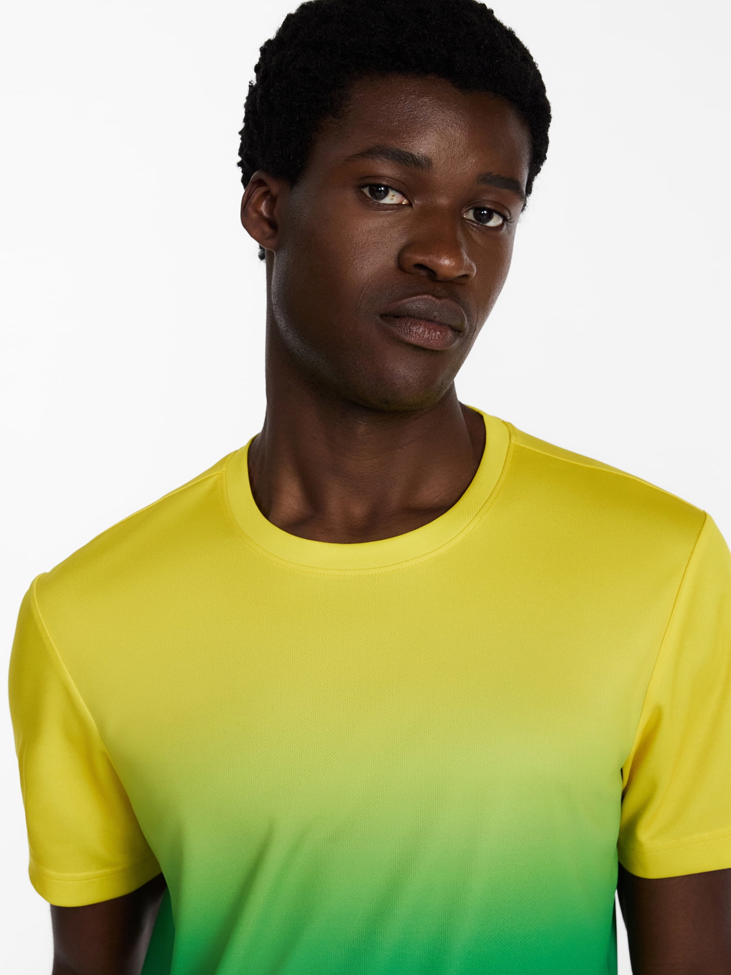Athletic Works Men's and Big Men's Ombre Mesh Tee, Sizes XS-4XLT