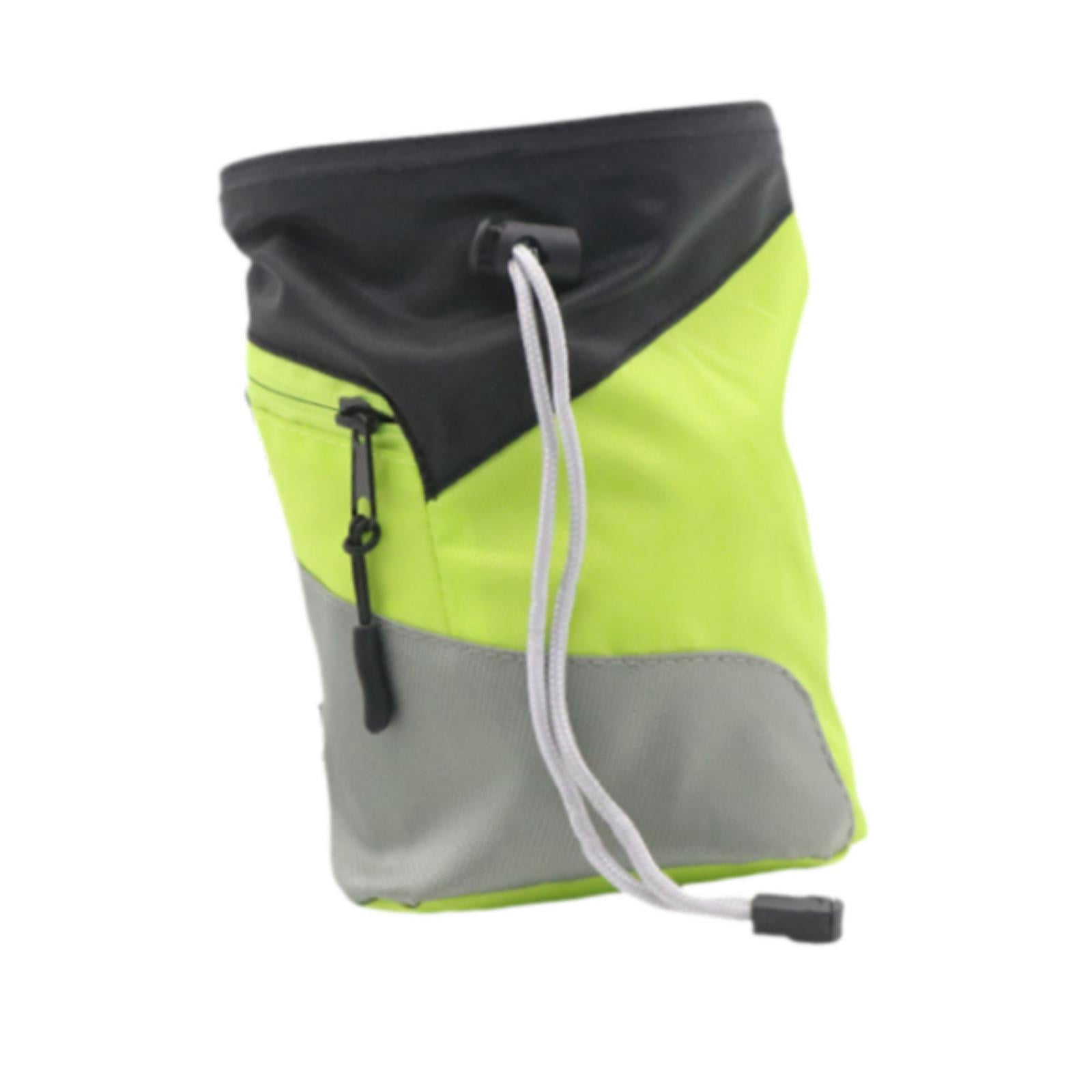 Baoblaze Chalk Bag for Rock Climbing Chalk Carrier Bag Lightweight Waist Belt with Zipper Grey Green