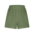 thumbnail image 4 of Ofertas en Walmart! QATAINLAV Wide Leg Shorts for Women Loose Fit Lounge Sleep Shorts 2025 Trendy Casual Summer Drawstring Elastic Waist Bermuda Shorts with Pockets Green XL, 4 of 7