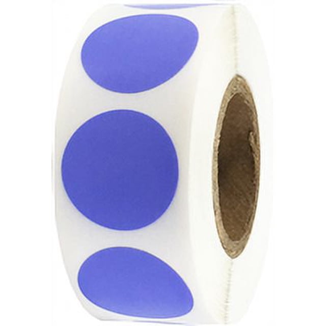 Periwinkle Circle Dot Stickers, 0.75 Inch Round, 500 Labels on a Roll