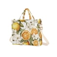 thumbnail image 7 of FORMRS Womens Corduroy Tote Bag Crossbody Shoulder Handbag with Pocket, Oranges Watercolor, 7 of 7