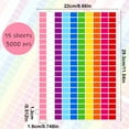 thumbnail image 2 of sixwipe 15 Sheets 3000 Pcs Rectangular Coloured Stickers Labels, 10 Colors Rainbow Sticky Label, 1.9cm x 1.3cm Color Coding Labels Assorted Stickers, 2 of 7