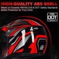 thumbnail image 3 of Casco ILM Youth Kids ATV Motocross B07 Rojo/Plateado (Youth-S), 3 of 7