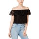 thumbnail image 1 of GUESS Blusa Bandeau de Encaje Sasha para Mujer, Negro, X-Large, 1 of 1