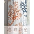 thumbnail image 6 of Summer Ocean Sheer Curtains 72 Inch Long 2 Panels, Orange Beige Blue Coral Coastal Nautical Light Filtering Rod Pocket Curtains, Sheer Voile Drapes for Living Room Bedroom, 52"x72", 6 of 8