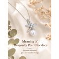 thumbnail image 5 of TANGPOET 925 Sterling Silver White Pearl Dragonfly Necklace for Women, 5 of 5
