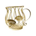thumbnail image 3 of Siruishop Coffee Pod Holder Coffee Bar Accessories Wire Coffee Pod Storage Iron Coffee Pod Gold, 3 of 8