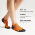 thumbnail image 3 of Running Ankle Socks with Cushion, Low Cut Athletic Tab Socks for Men and Women 6 Pack, 3 of 5