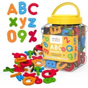 Magic Scholars ABC Magnets, 130 Pieces, Magnetic Letters and Numbers Gift Set for Preschool