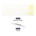 thumbnail image 3 of Unique Bargains Clavier Russe Autocollant Remplacement Clavier Couvercle Fond Clair avec Lettrage Jaune avec Pince à Épiler 2 Pack, 3 of 5