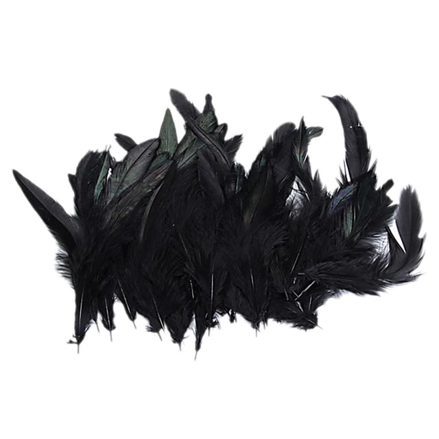 50 Manualidades de s de Gallo Teñidas para Suministros de Gallo, Color Negro