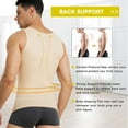 thumbnail image 7 of Molutan Mens Compression Shirt Slimming Body Shaper Vest Workout Tank Tops Abs Abdomen Undershirts(Beige, 4XL), 7 of 7