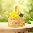 thumbnail image 2 of TIELUTT Handwoven Wooden Flower Pots for Indoor Outdoor Decorative Storage Planter Ceramic Flower Outdoor Set Wooden Flower Outdoor Solar Flower Outdoor Potted Live Small Flower for Indoor Bulk, 2 of 7