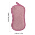 thumbnail image 3 of XKHAZA 2 Pack Multi-Purpose Scrub Sponges for Kitchen Scrub-it-Non-Scratch Double-Side Double-Effect Microfiber Sponge Along with Heavy Duty Scouring Power-Effortless Cleaning of Dishes Pots Pans, 3 of 8