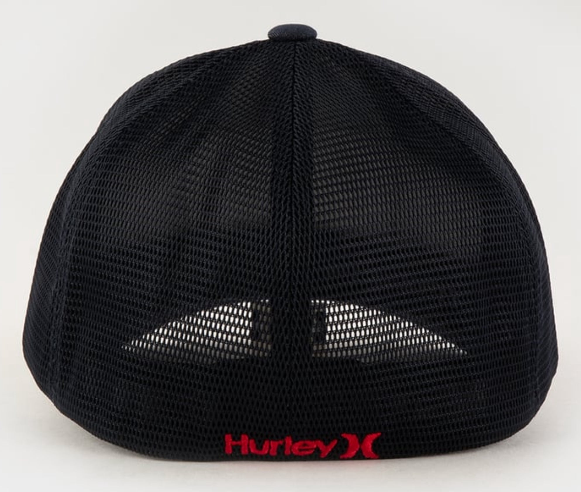 Hurley Men's USA Icon Flag FlexFit Fitted Trucker Hat Cap in S/M Navy