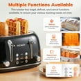 thumbnail image 3 of NICWIN 4 Slice Toaster, Extra Wide Slots Bread Toaster, Toast Shade Selector, Defrost & Reheat Functions for Kitchen Apartment Essentials, Black, 3 of 9