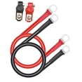 thumbnail image 4 of Cables de batería de 5 AWG Conexión de terminal genérica, cables de batería Inversor de batería 50cm M8, 4 of 8