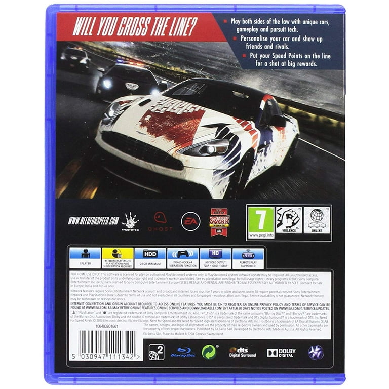 Need for Speed Rivals Complete Ed PS4 Complete, Tested, Sanitized