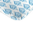thumbnail image 3 of Jordan Manufacturing 45" x 22" Marvel Azure Blue Leaves Rectangular Outdoor Chair Cushion with Ties and Hanger Loop, 3 of 11