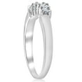 thumbnail image 3 of Pompeii 1/2ct Princess Cut Diamond Curved Wedding Ring Enhancer 14K White Gold (G/H,I1-I2), 3 of 4