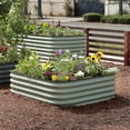 thumbnail image 2 of Epic Gardening 6-in-1 Medium Modular Galvanized Raised Garden Bed Kit - 15" Tall, Food-Safe, Light Clay, 2 of 10