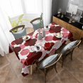 thumbnail image 4 of Red Geometric Moroccan Rectangle Tablecloth, Abstract Art Red Ombre Modern Waterproof & StainResistant Tablecloth, Washable Oil-proof Table Cover for Dining/Party/Wedding/Camping/Buffet 52x70 In, 4 of 9