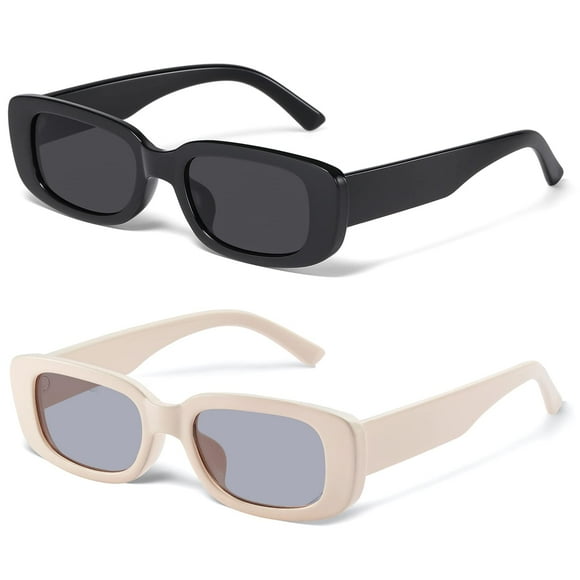 Gafas de sol JASPIN Rectangle Y2K Retro 90s UV400 para mujeres y hombres