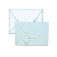 thumbnail image 1 of George Stanley Bright Blue and Gold Foil Lattice Thank You Cards, 10 Count, 1 of 1