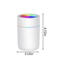 thumbnail image 3 of TIMIFIS Beauty Device Usb Humidifier with Colorful ,Large Capacity 350Ml Quiet Cool Mist Humidifier for Car and Office ,Plants, Easy to Clean Apartment Essentials, 3 of 8