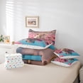 thumbnail image 6 of Homewish Kawaii Capybara 7-Piece Twin Bedding Sets,Lotus Flower Floral Bedding Comforter Set,Pink Brown Blue Sheet Sets For Girls Teens,Microfiber Bedroom Decor Reversible, 6 of 8