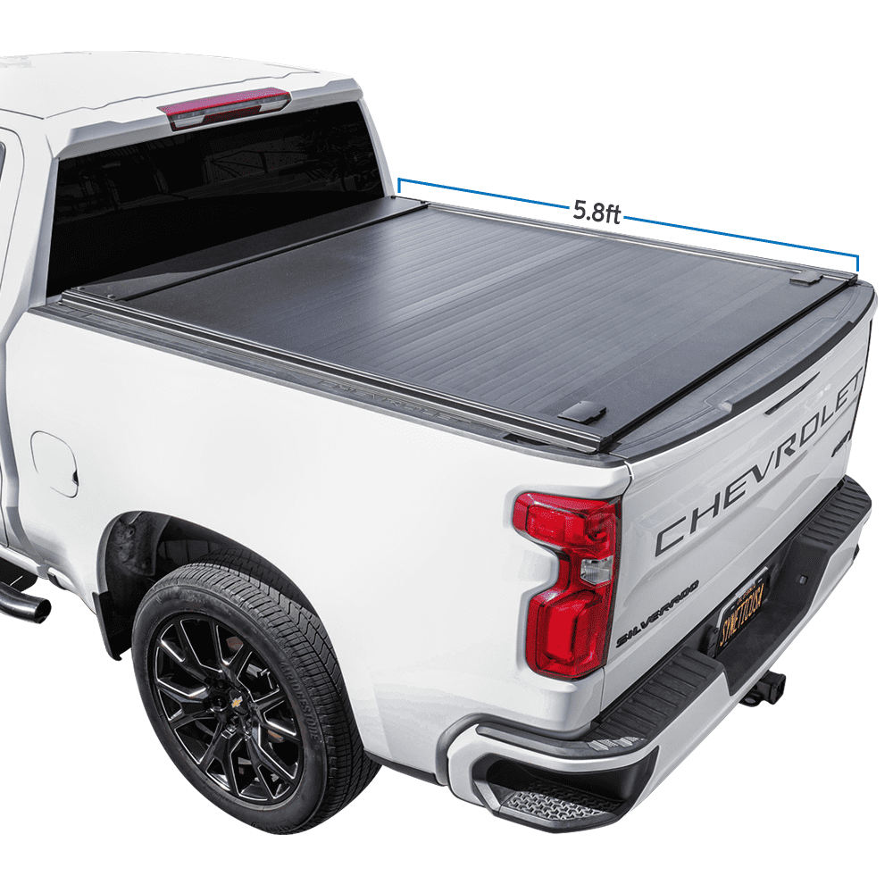Fits 2007-2020 Toyota Tundra Standard/Extended Cab 6.5 Feet 78 Inches Bed Soft Roll Up Black Tonneau Cover Hardware