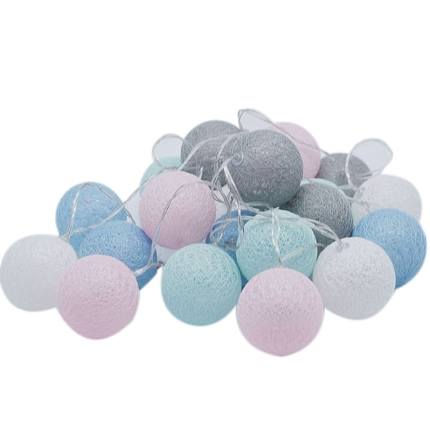 Bola de algodón luz 20 LED cadena de luz Navidad boda fiesta dormitorio decoración lámpara batería/USB 3m Speravity LED1837-02