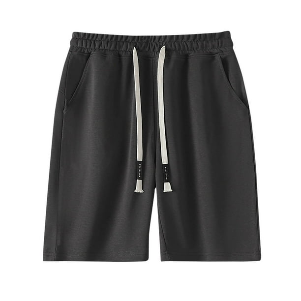 pstuiky Pantalones cortos deportivos para hombre, Pantalones cortos de verano para hombre, informales y cómodos, con bolsillo y cintura elástica y cordón ajustable.