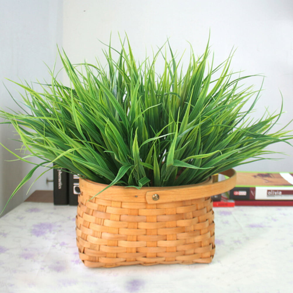 Artificial Fake Plastic Green Grass Plant Flowers Office Home Garden Decor  tx
