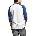 thumbnail image 2 of Hat and Beyond Men's 3/4 Sleeves Raglan Cotton Baseball Jersey T-Shirt, 2 of 6