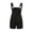 Black, variant on Staron Summer Overalls for Women Casual Denim Shorts Romper High Waist Button Front Wide Leg Loose Jumpsuit, Black XL